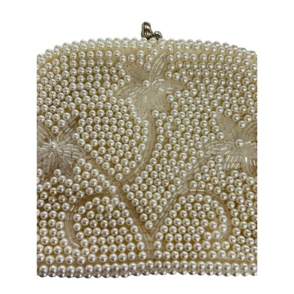 Bon Soir Vintage 1950s Beaded Clutch Handbag Hand Made in Japan Italian Beads We - Picture 2 of 6